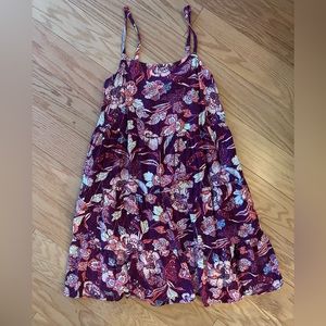 Maroon floral swing dress